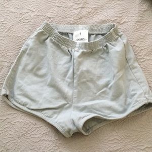 AA High Waisted Light Wash Denim Shorts